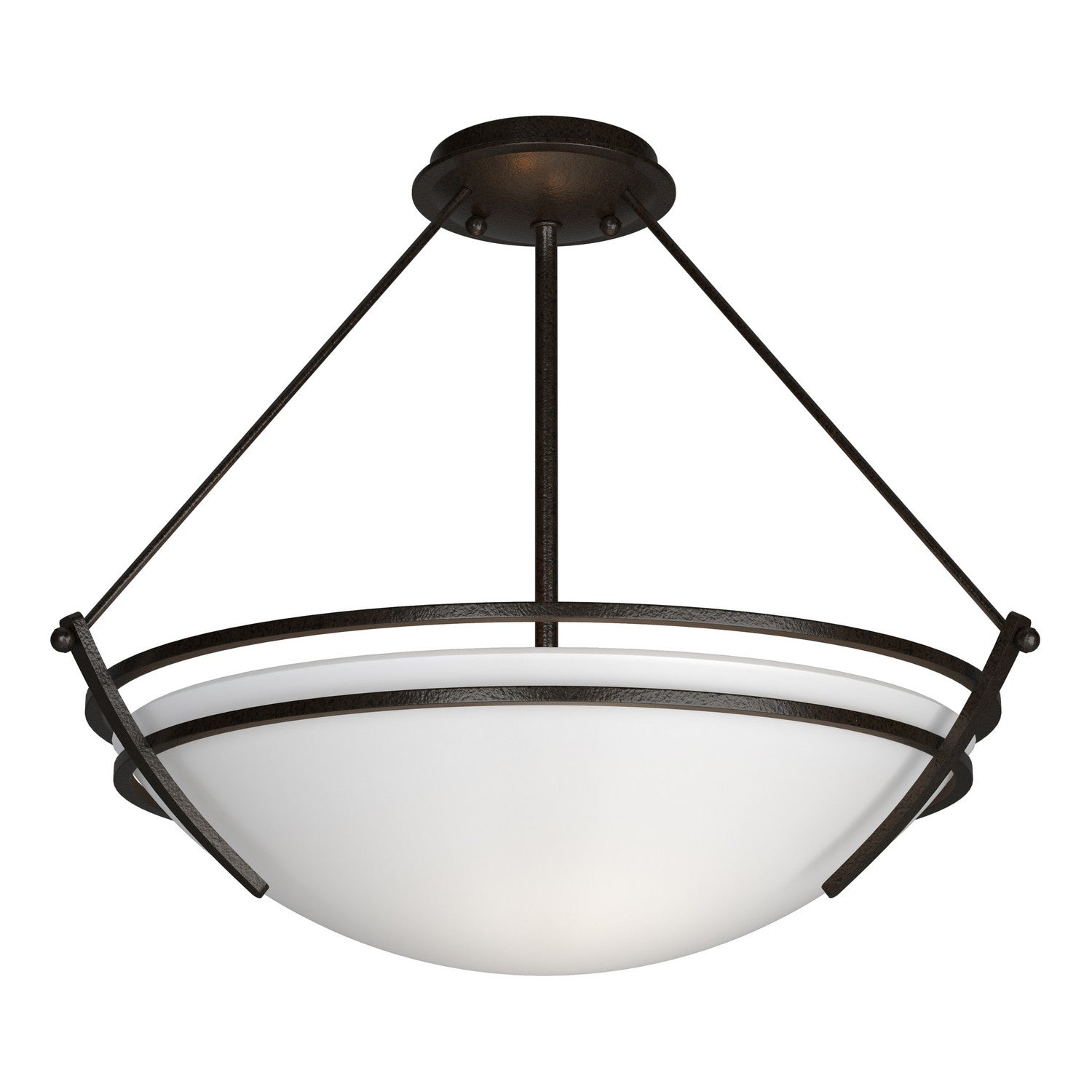 Hubbardton Forge - 124432-SKT-14-GG0020 - Presidio Tryne Semi-Flush - Tryne - Oil Rubbed Bronze