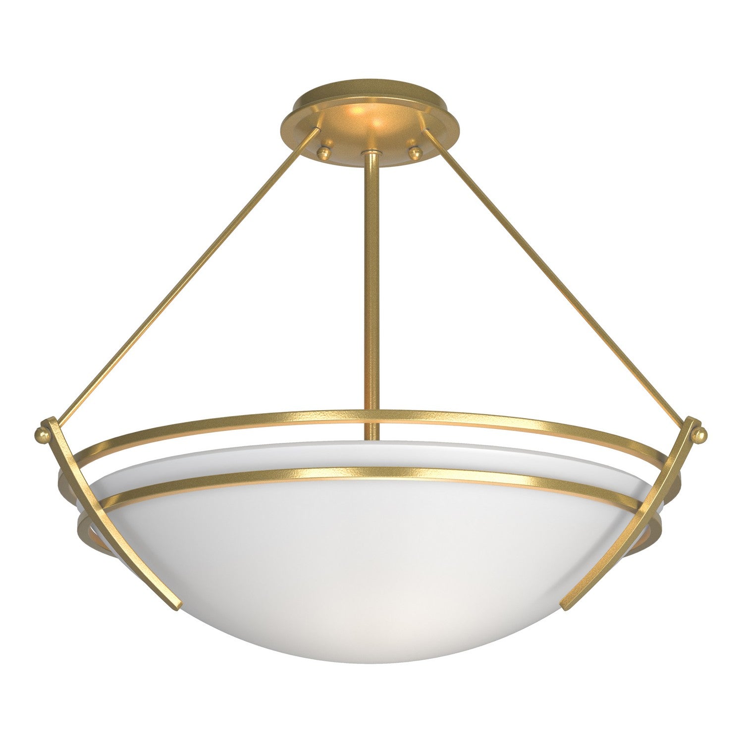 Hubbardton Forge - 124432-SKT-86-GG0020 - Presidio Tryne Semi-Flush - Tryne - Modern Brass