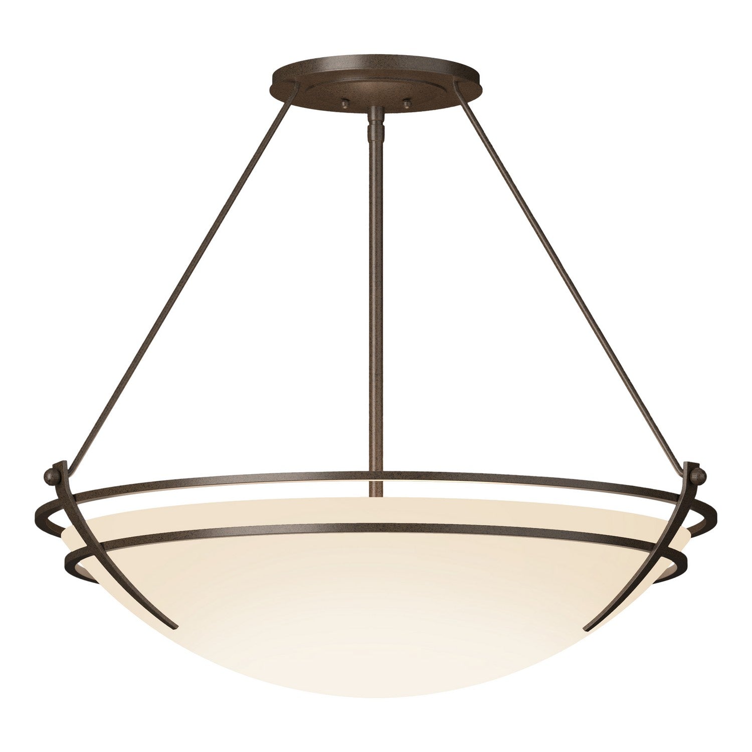Hubbardton Forge - 124442-SKT-05-GG0054 - Presidio Tryne Large Semi-Flush - Tryne - Bronze
