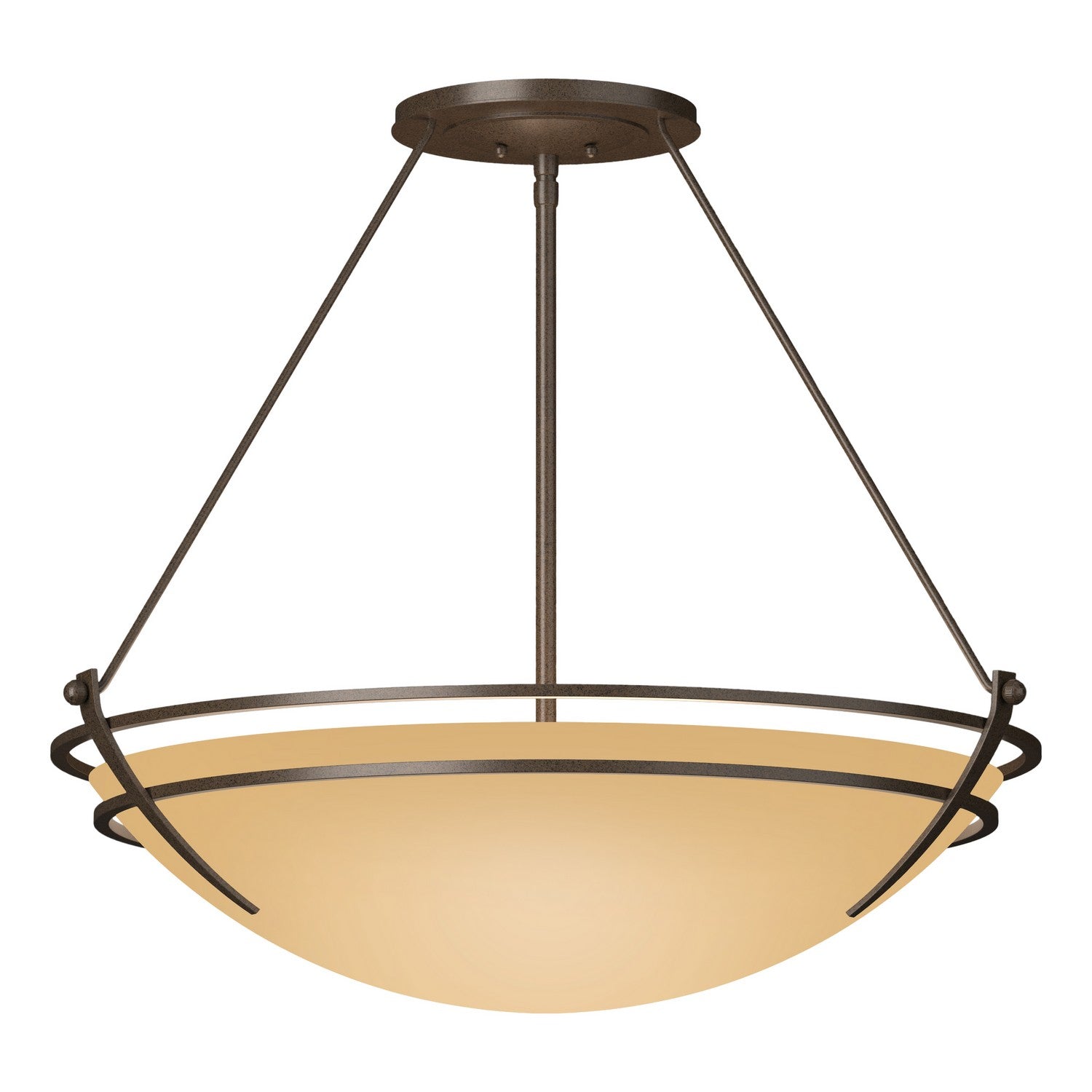 Hubbardton Forge - 124442-SKT-05-SS0054 - Presidio Tryne Large Semi-Flush - Tryne - Bronze