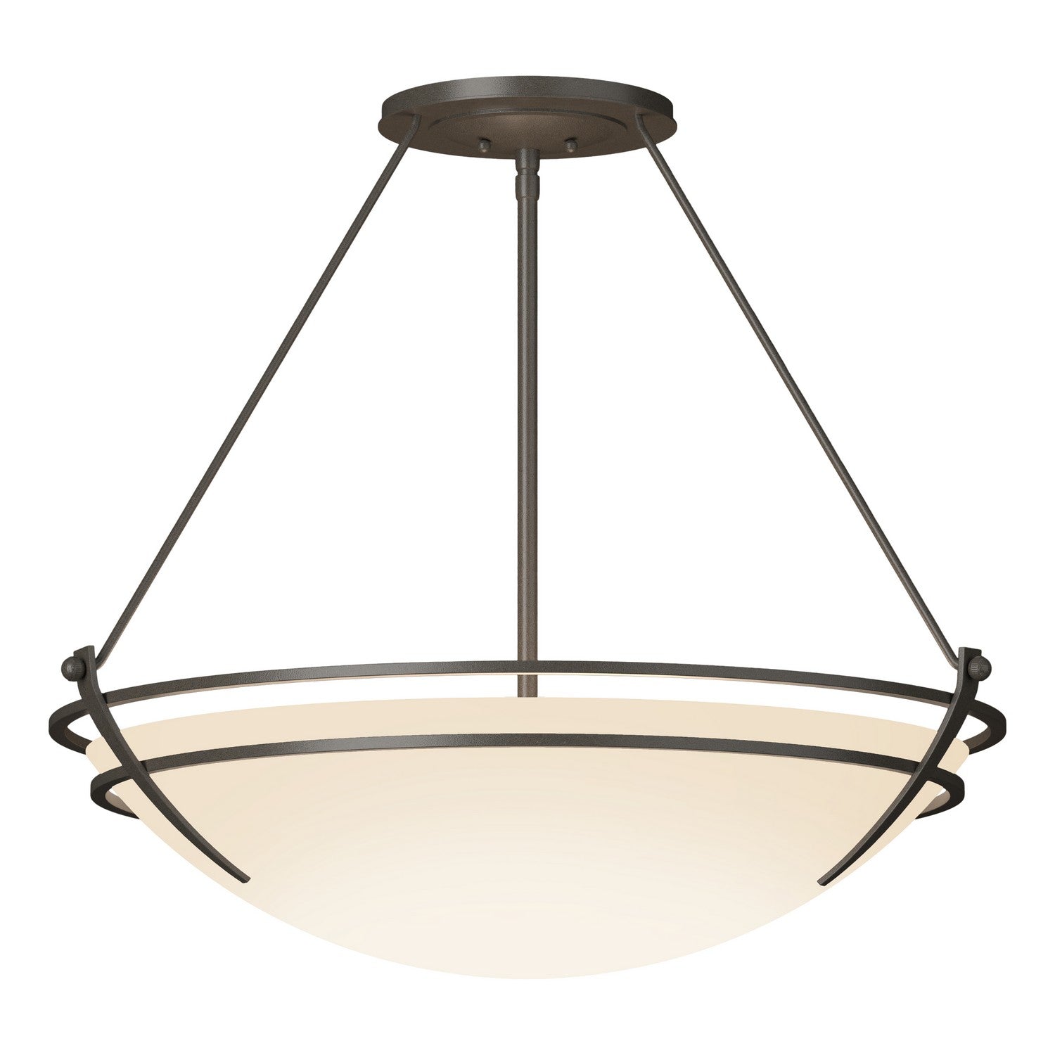 Hubbardton Forge - 124442-SKT-07-GG0054 - Presidio Tryne Large Semi-Flush - Tryne - Dark Smoke