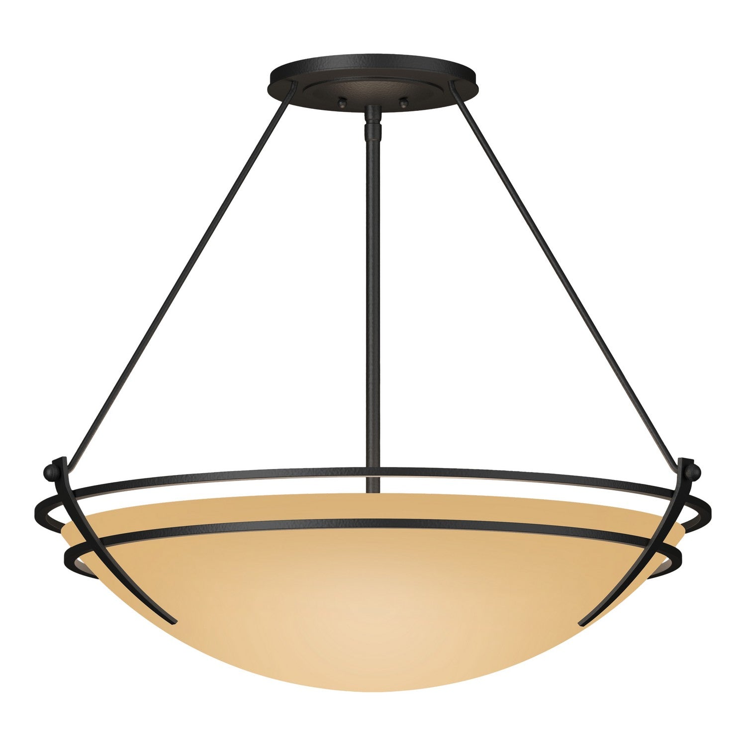 Hubbardton Forge - 124442-SKT-10-SS0054 - Presidio Tryne Large Semi-Flush - Tryne - Black