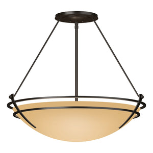 Hubbardton Forge - 124442-SKT-14-SS0054 - Three Light Semi Flush Mount - Tryne - Oil Rubbed Bronze