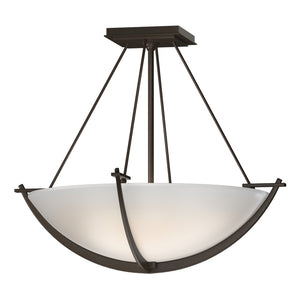 Hubbardton Forge - 124555-SKT-05-GG0020 - Three Light Semi-Flush Mount - Compass - Bronze