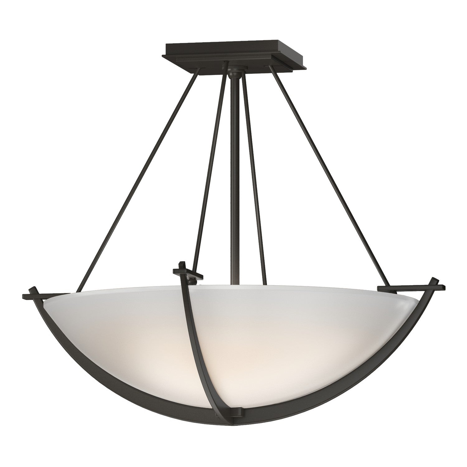 Hubbardton Forge - 124555-SKT-07-GG0020 - Compass Small Semi-Flush - Compass - Dark Smoke