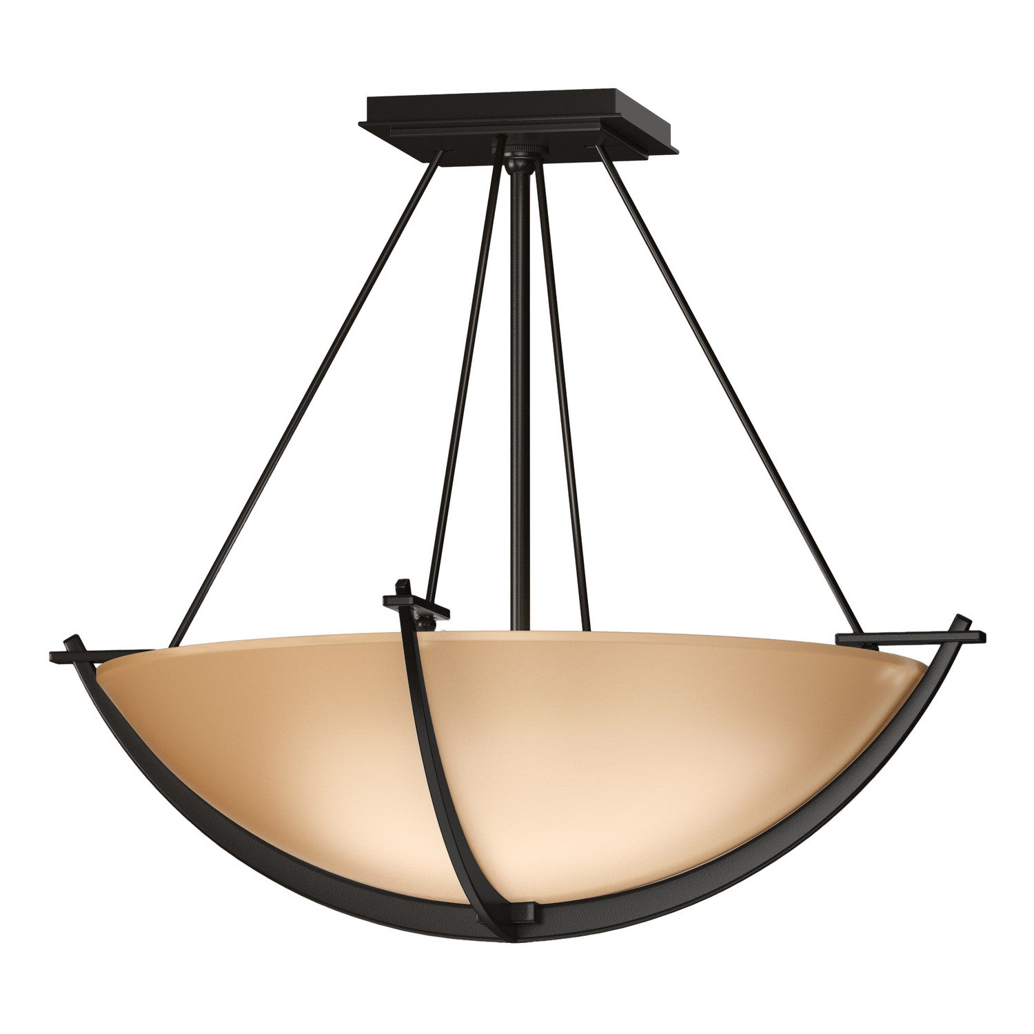 Hubbardton Forge - 124555-SKT-14-SS0020 - Compass Small Semi-Flush - Compass - Oil Rubbed Bronze