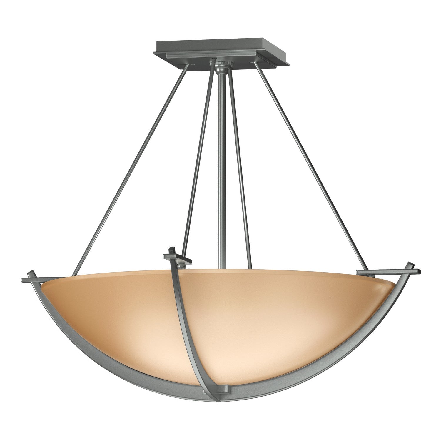 Hubbardton Forge - 124555-SKT-82-SS0020 - Compass Small Semi-Flush - Compass - Vintage Platinum