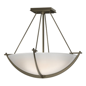 Hubbardton Forge - 124555-SKT-84-GG0020 - Three Light Semi-Flush Mount - Compass - Soft Gold