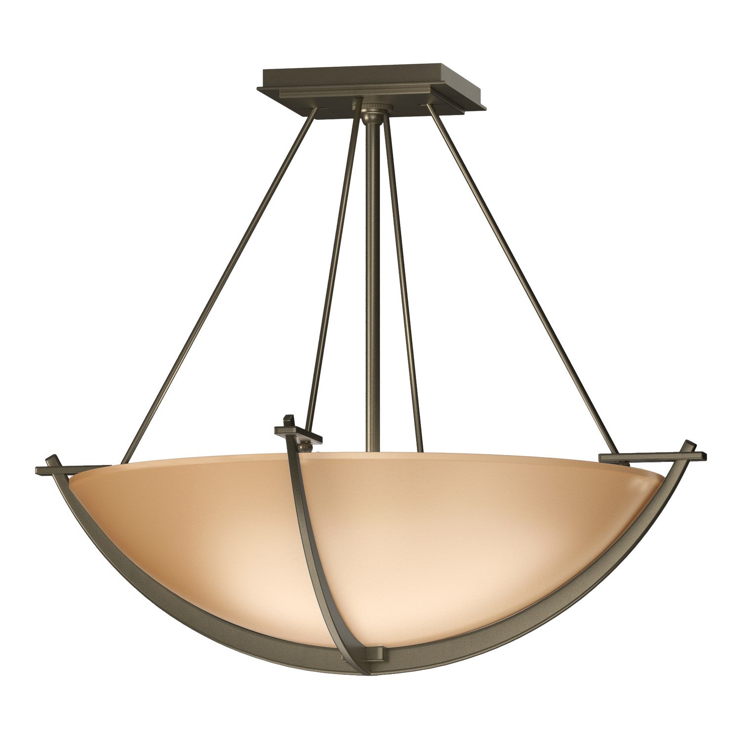 Hubbardton Forge - 124555-SKT-84-SS0020 - Compass Small Semi-Flush - Compass - Soft Gold