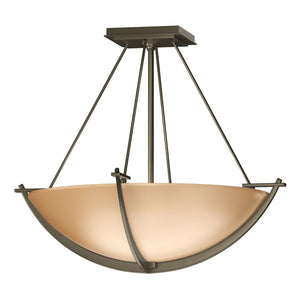 Hubbardton Forge - 124555-SKT-84-SS0020 - Three Light Semi-Flush Mount - Compass - Soft Gold