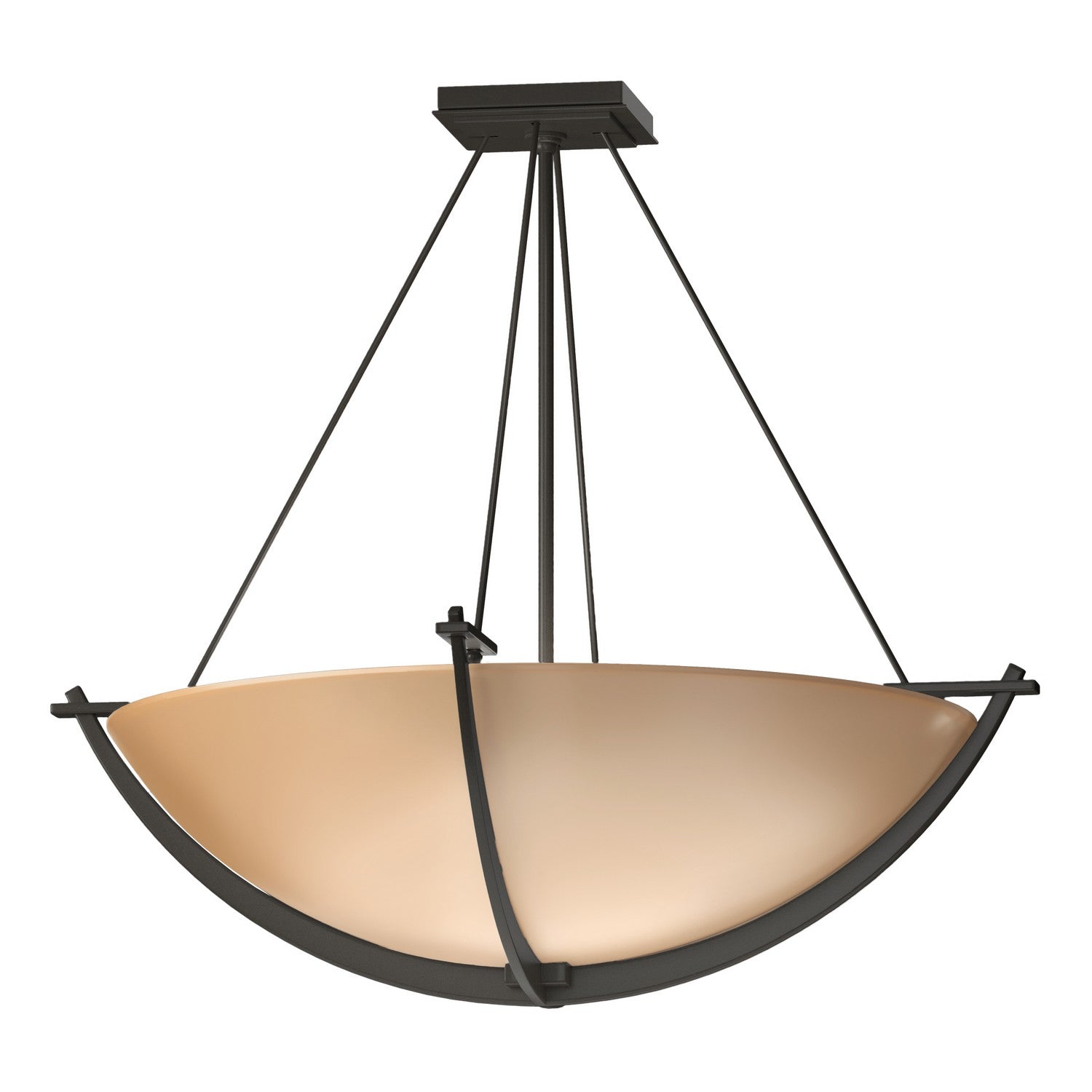 Hubbardton Forge - 124560-SKT-07-SS0054 - Compass Large Semi-Flush - Compass - Dark Smoke