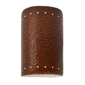 Justice Designs - CER-0990-HMCP - Lantern - Ambiance - Hammered Copper