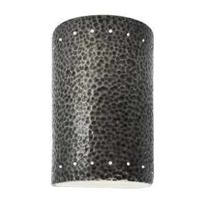 Justice Designs - CER-0990-HMPW - Lantern - Ambiance - Hammered Pewter