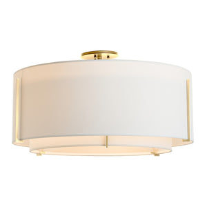 Hubbardton Forge - 126505-SKT-86-SF2290-SF2899 - Three Light Semi Flush Mount - Exos - Modern Brass
