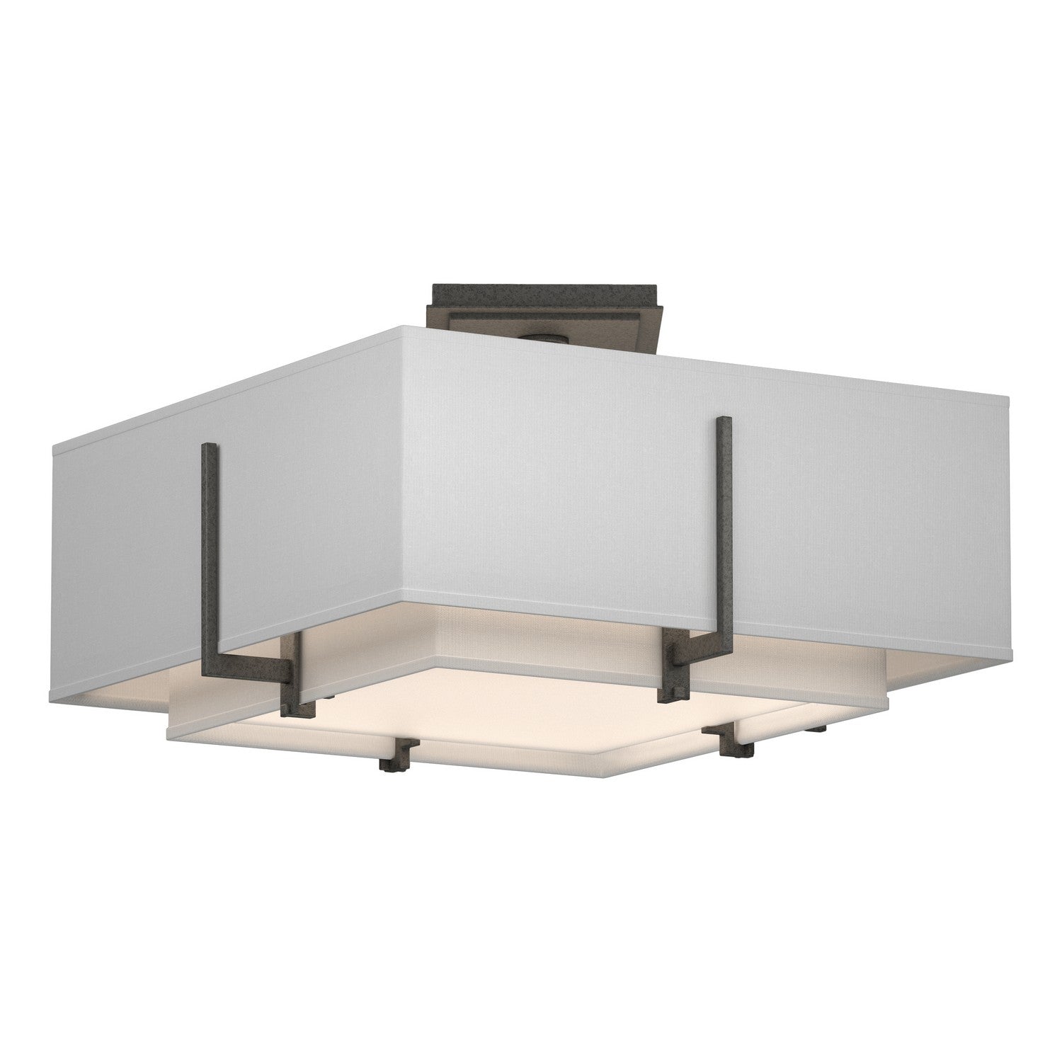 Hubbardton Forge - 126507-SKT-20-SF1205-SF1605 - Two Light Semi-Flush Mount - Exos - Natural Iron