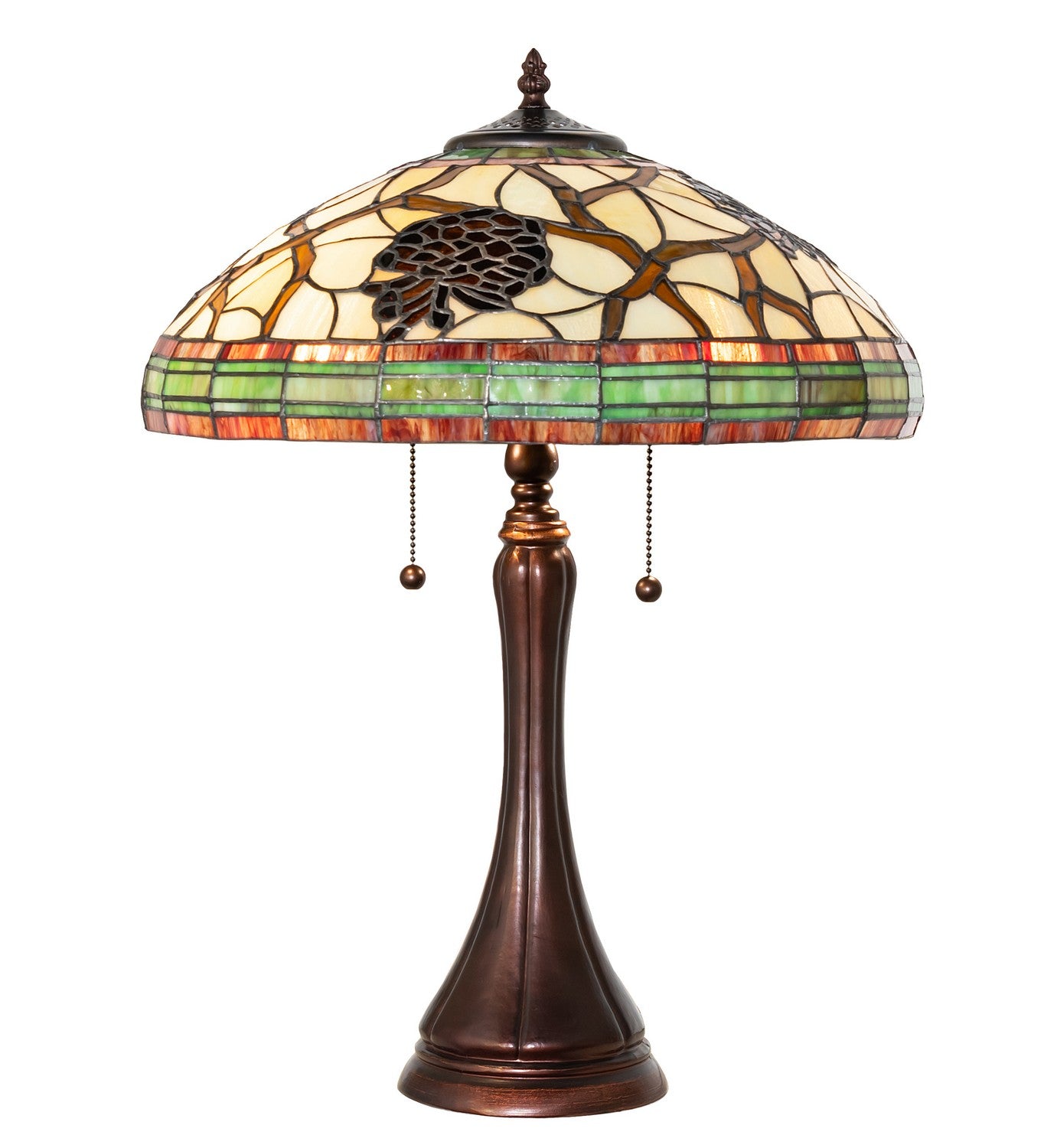 Meyda Tiffany - 125610 - Two Light Table Lamp - Pinecone - Mahogany Bronze