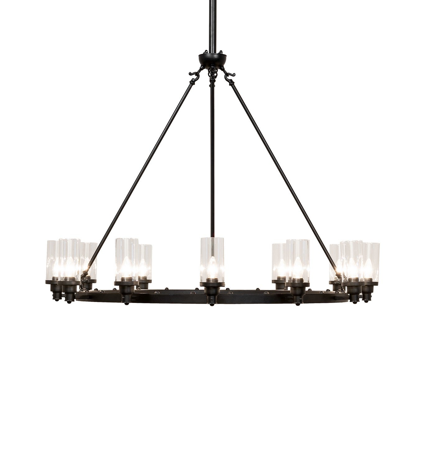 Meyda Tiffany - 251794 - 12 Light Chandelier - Loxley - Textured Black