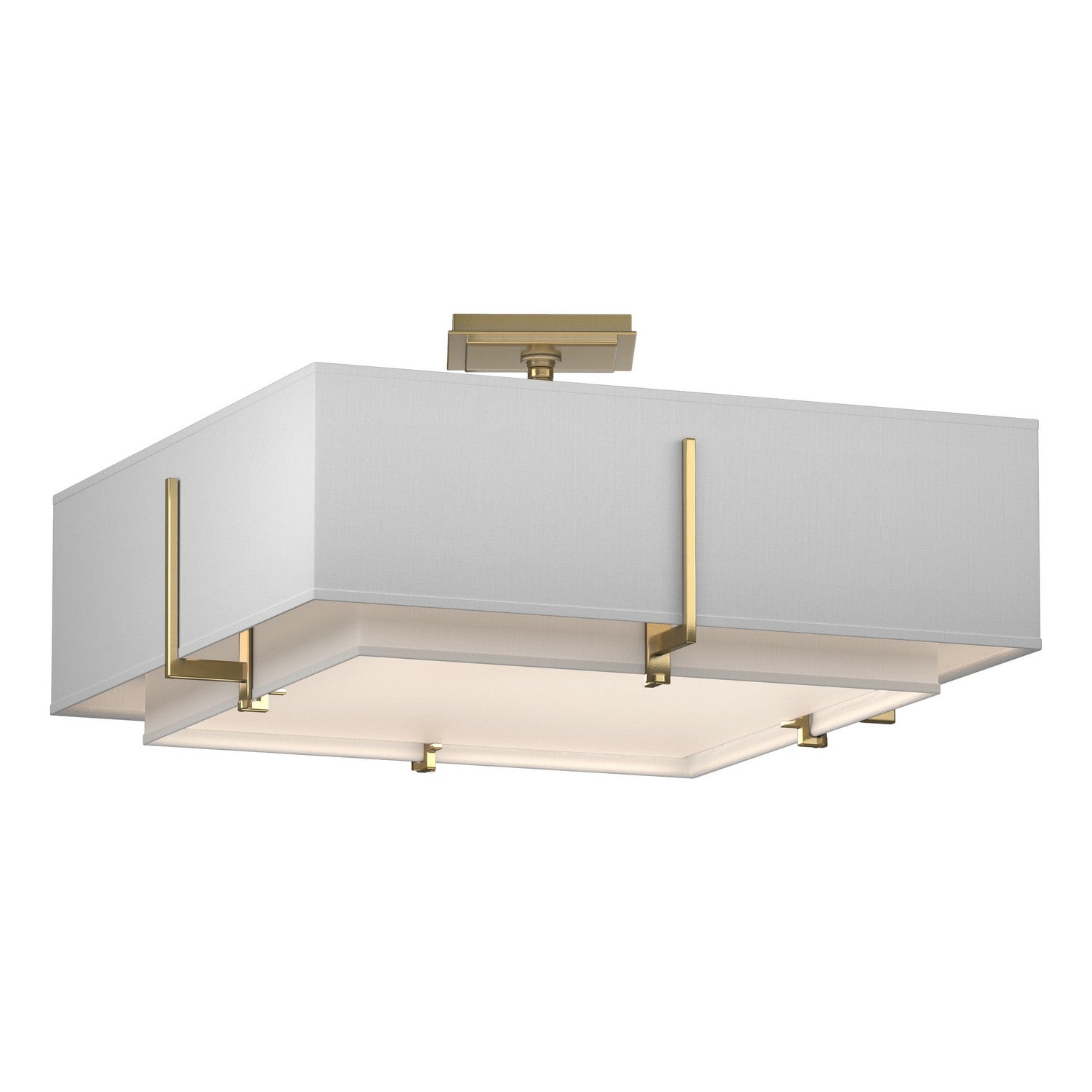 Hubbardton Forge - 126510-SKT-89-SF1605-SF2012 - Exos Square Double Shade Semi-Flush - Exos - Ink
