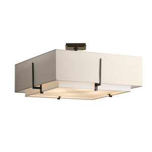 Hubbardton Forge - 126513-SKT-14-SF2012-SE2401 - Four Light Semi-Flush Mount - Exos - Oil Rubbed Bronze