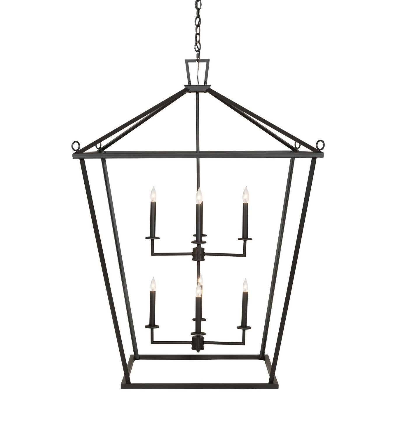 Meyda Tiffany - 256752 - Eight Light Pendant - Kitzi - Flat Black