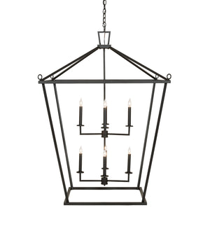 Meyda Tiffany - 256752 - Eight Light Pendant - Kitzi - Flat Black