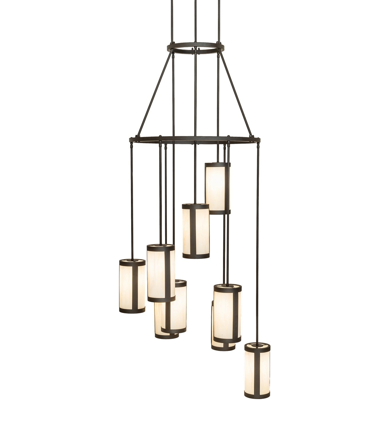 Meyda Tiffany - 257010 - Nine Light Chandelier - Cartier - Oil Rubbed Bronze