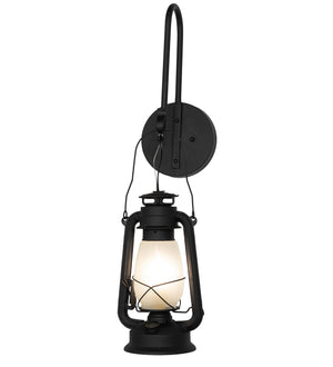 Meyda Tiffany - 259055 - One Light Wall Sconce - Miners Lantern - Costello Black