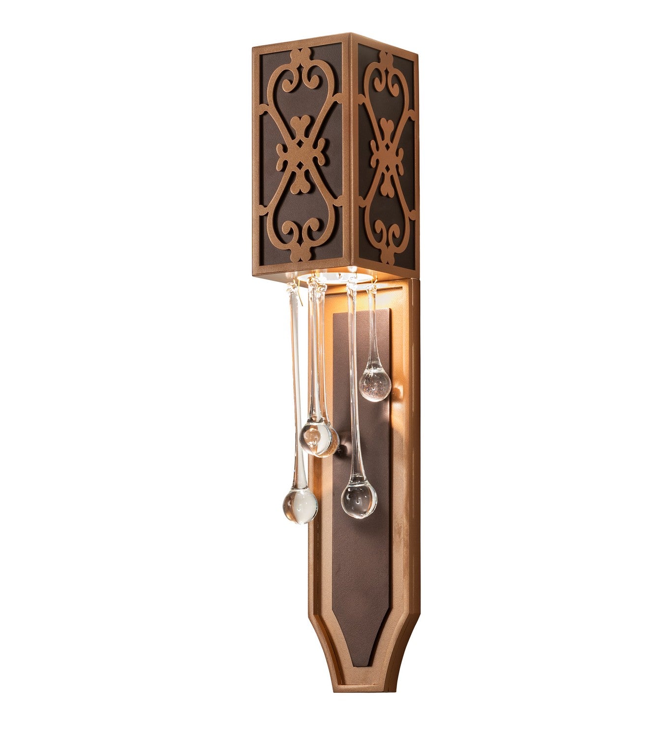 Meyda Tiffany - 259244 - Two Light Wall Sconce - Axiom - Mahogany Bronze/Metallic Bronze