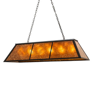 Meyda Tiffany - 259923 - Six Light Pendant - Tri-Panel - Textured Black