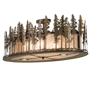 Meyda Tiffany - 260023 - Eight Light Flushmount - Tall Pines - Antique Copper