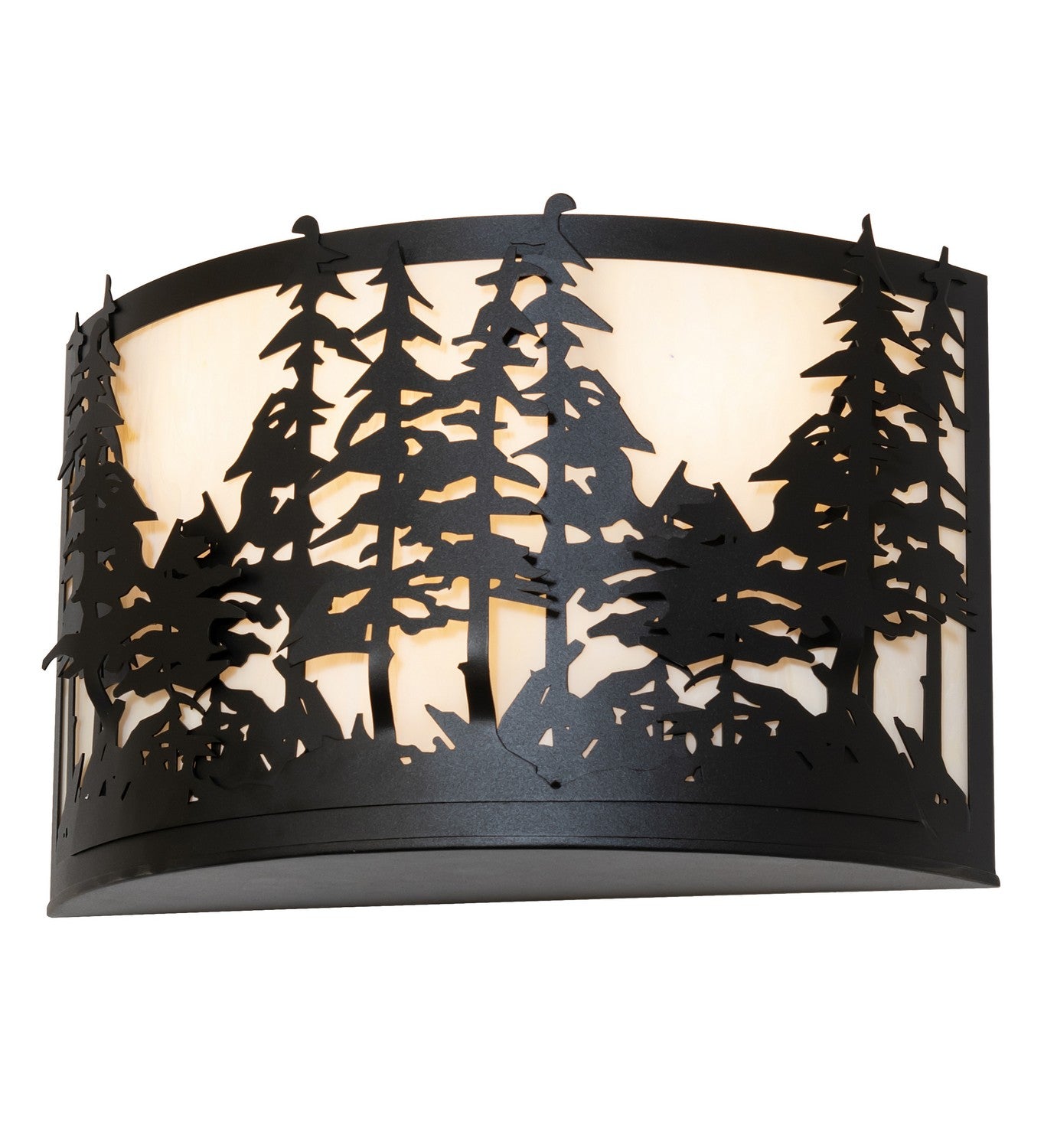 Meyda Tiffany - 261119 - Four Light Wall Sconce - Tall Pines - Textured Black