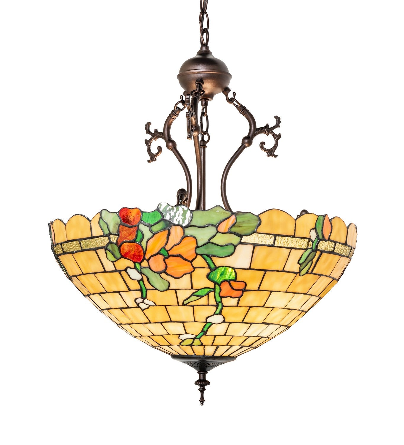 Meyda Tiffany - 262088 - Three Light Pendant - Duffner & Kimberly Hollyhock