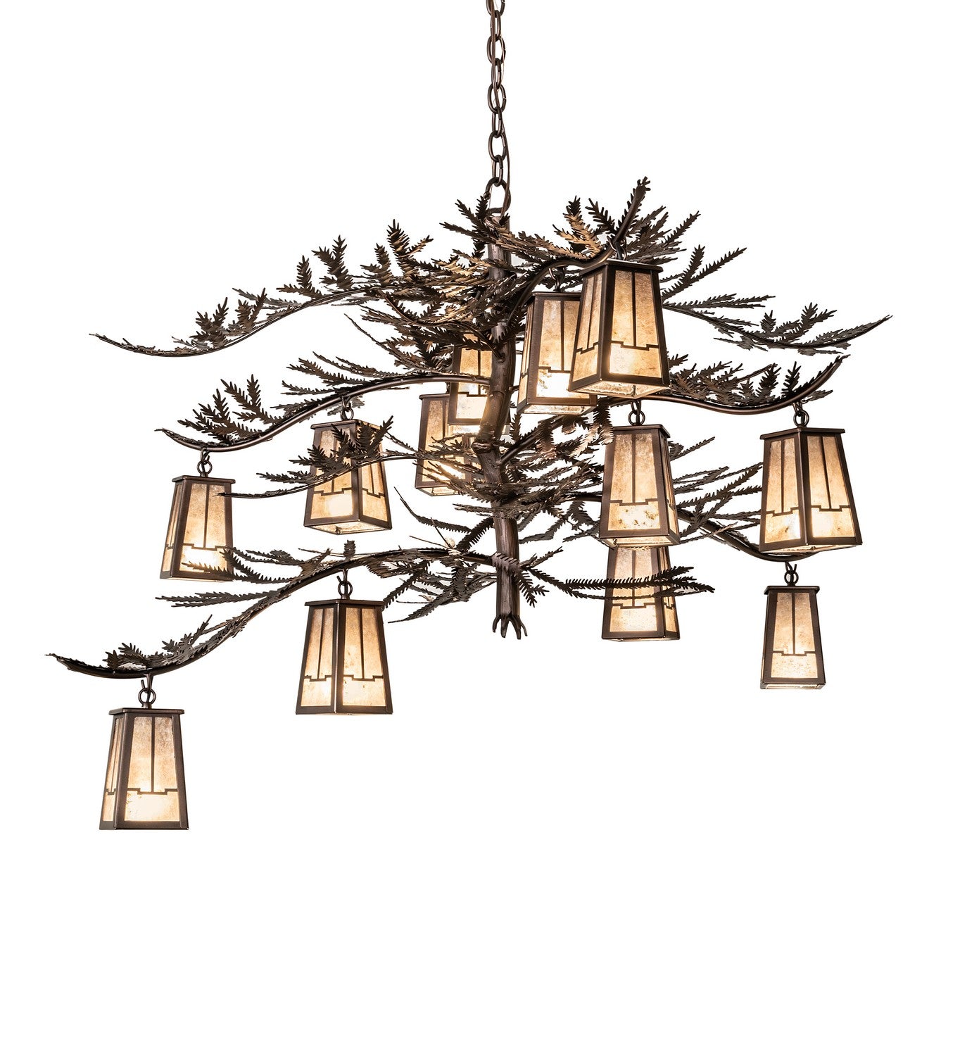 Meyda Tiffany - 262112 - 12 Light Chandelier - Pine Branch - Mahogany Bronze