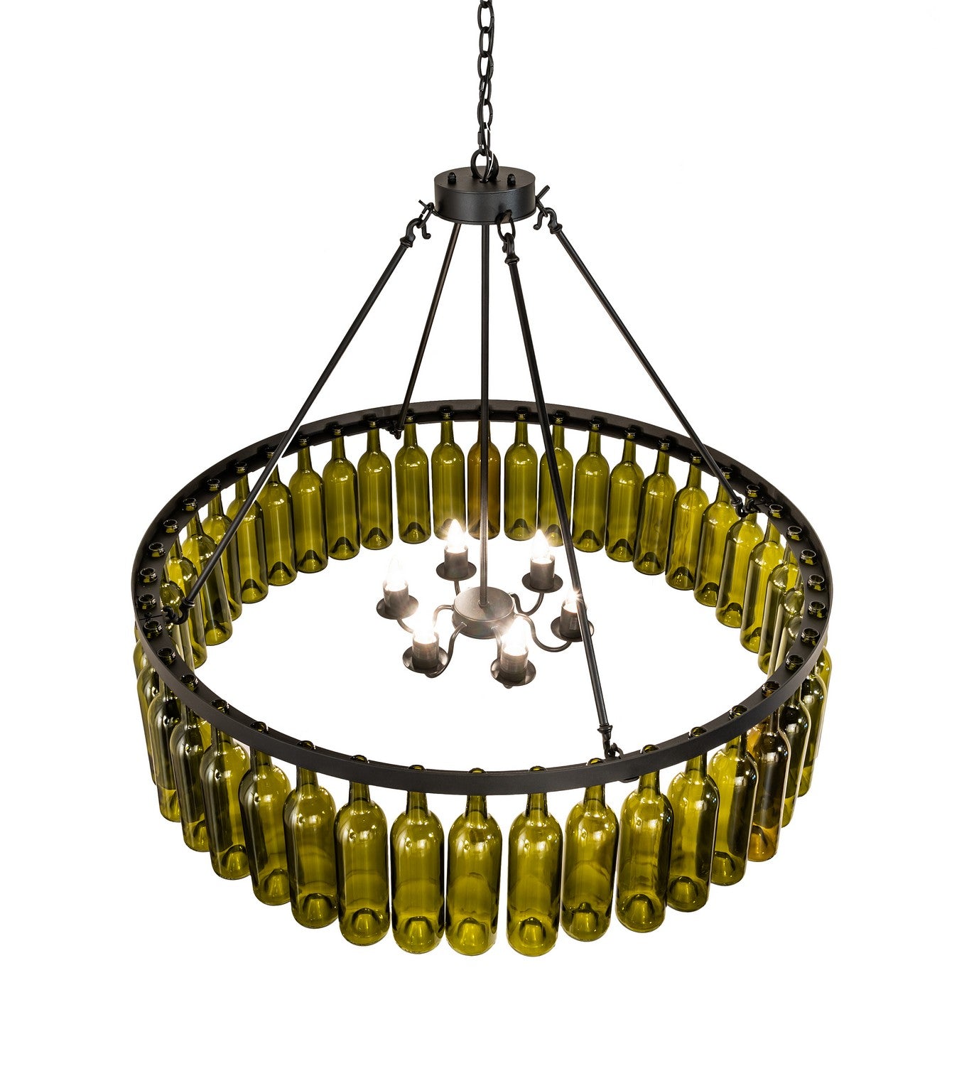 Meyda Tiffany - 263172 - Six Light Chandelier - Tuscan Vineyard - Textured Black