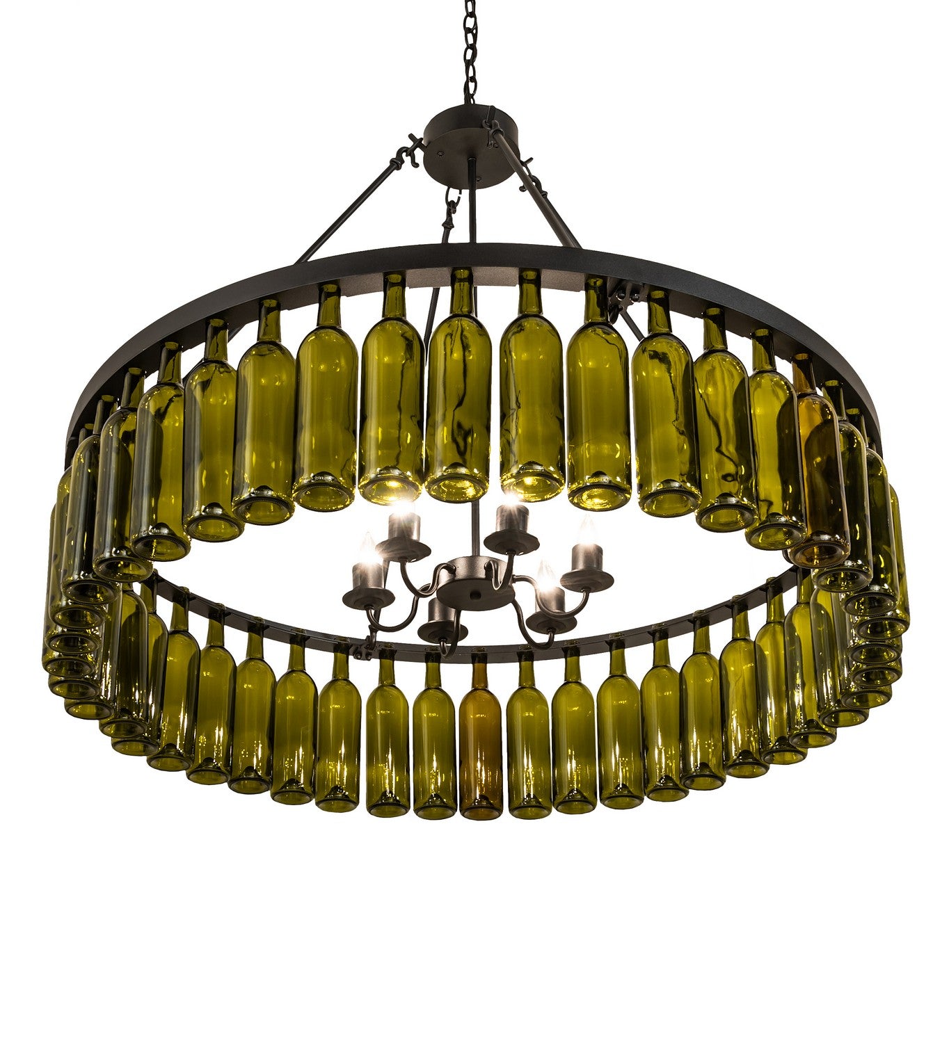 Meyda Tiffany - 263172 - Six Light Chandelier - Tuscan Vineyard - Textured Black