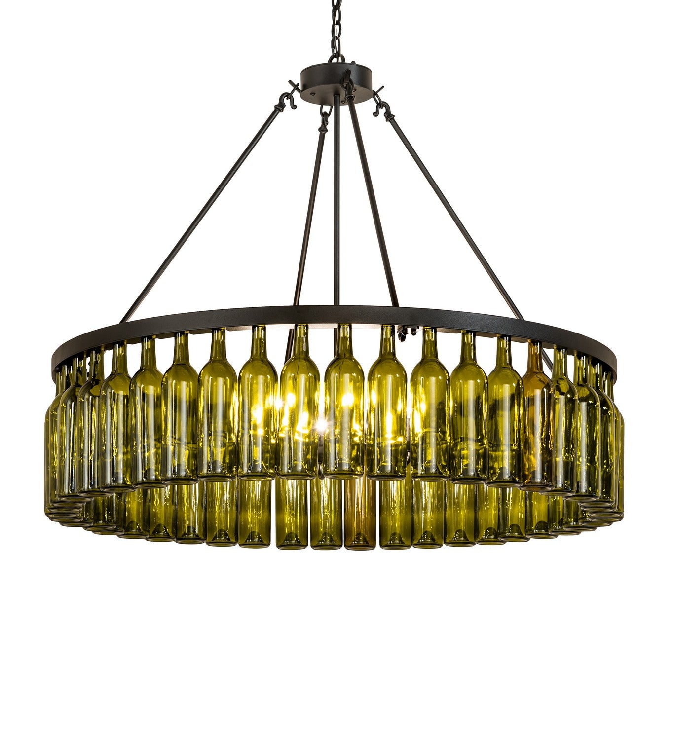 Meyda Tiffany - 263172 - Six Light Chandelier - Tuscan Vineyard - Textured Black