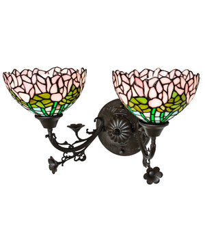 Meyda Tiffany - 263351 - Two Light Wall Sconce - Tiffany Cabbage Rose