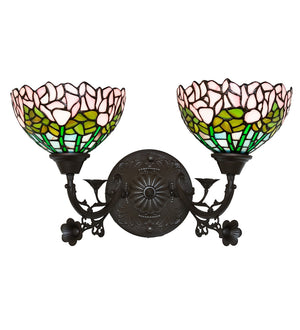 Meyda Tiffany - 263351 - Two Light Wall Sconce - Tiffany Cabbage Rose