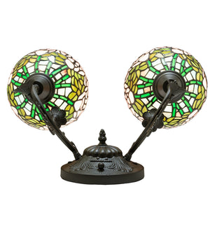 Meyda Tiffany - 263351 - Two Light Wall Sconce - Tiffany Cabbage Rose