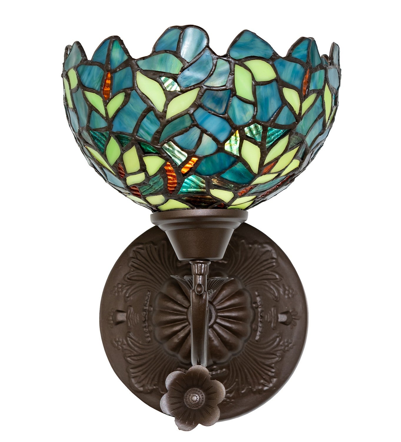 Meyda Tiffany - 263355 - One Light Wall Sconce - Nightfall Wisteria - Mahogany Bronze