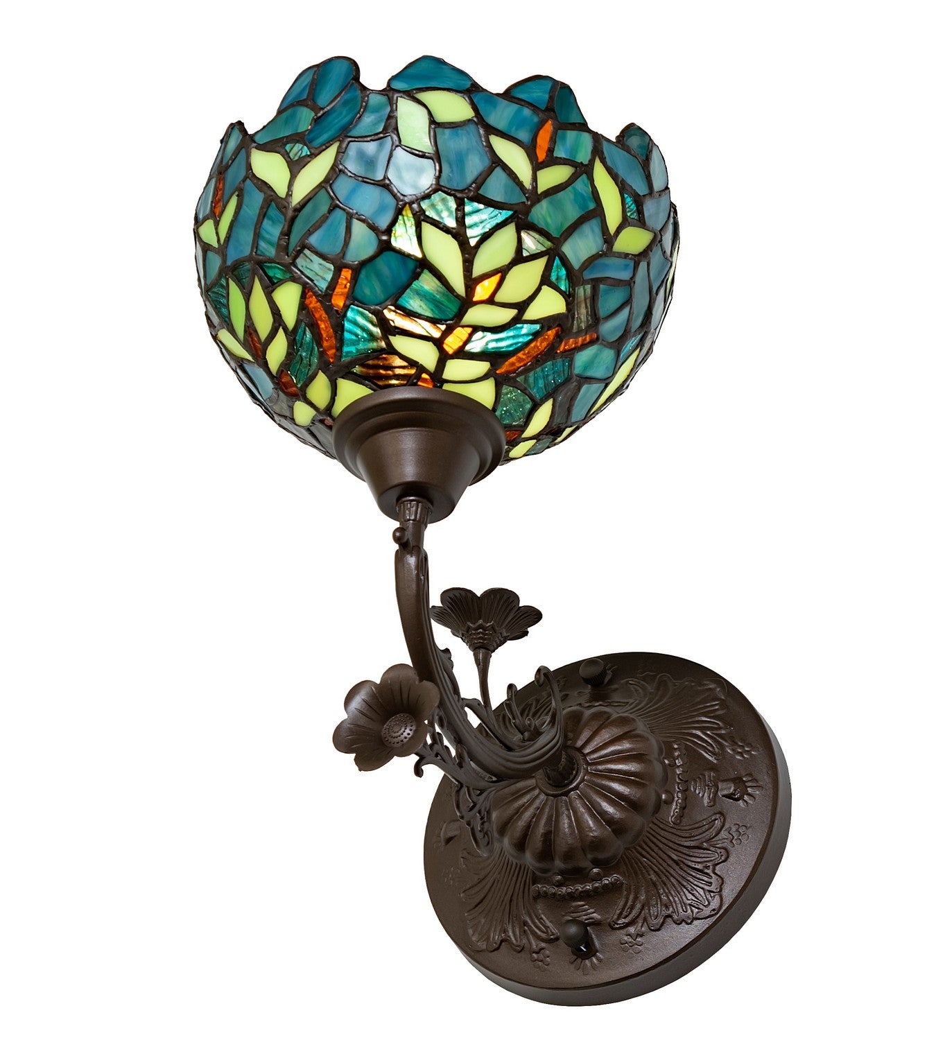 Meyda Tiffany - 263355 - One Light Wall Sconce - Nightfall Wisteria - Mahogany Bronze