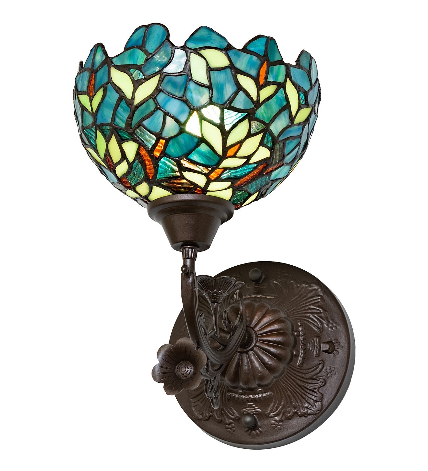 Meyda Tiffany - 263355 - One Light Wall Sconce - Nightfall Wisteria - Mahogany Bronze