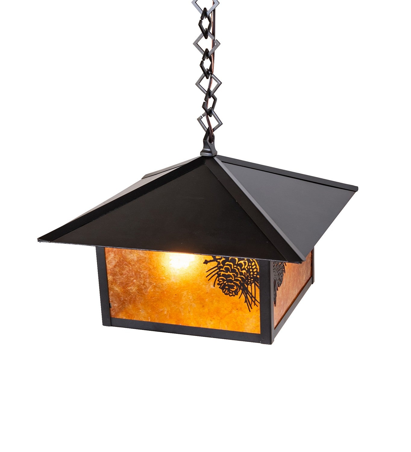 Meyda Tiffany - 263707 - 13" Pendant - Seneca - Craftsman Brown