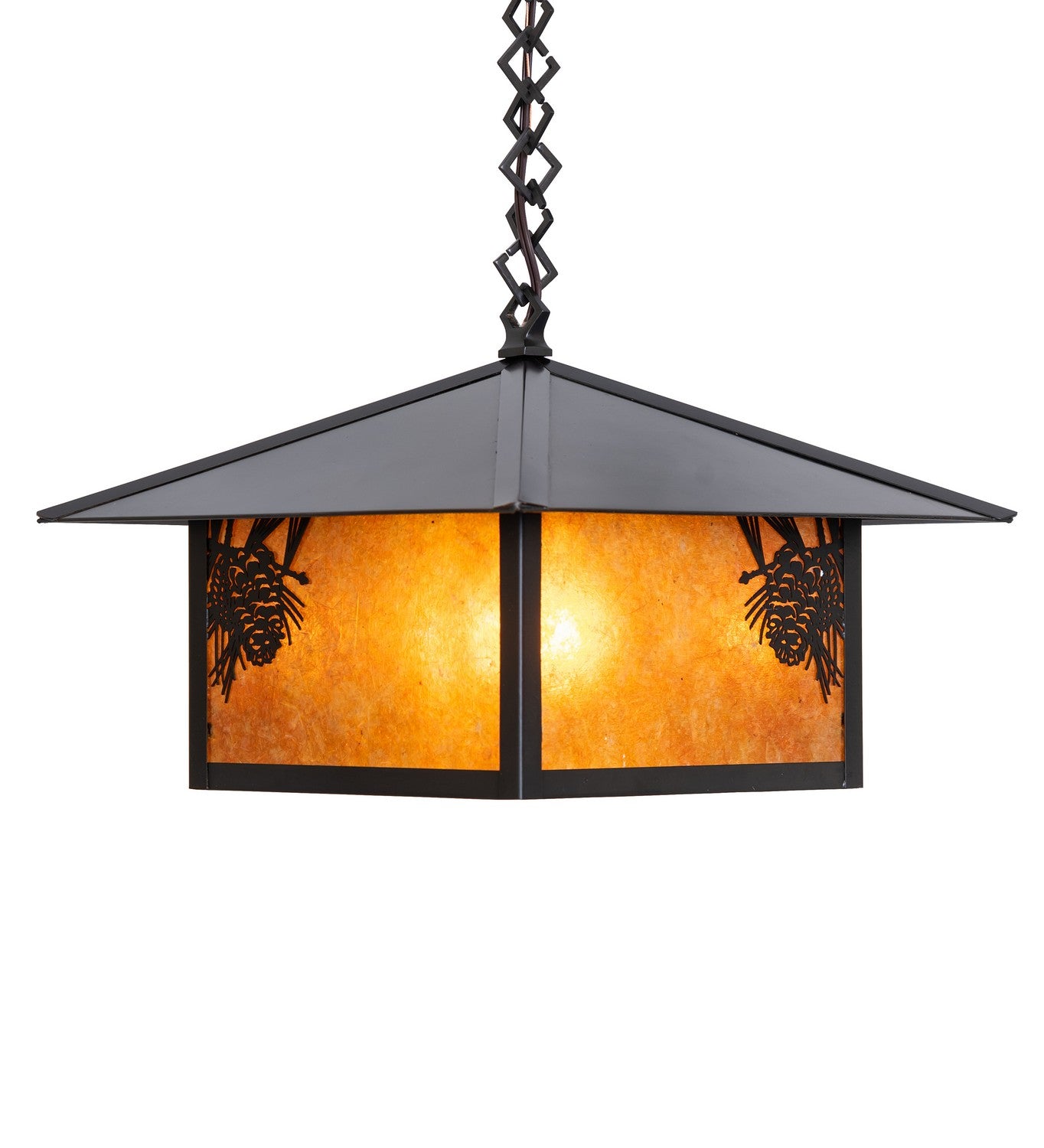 Meyda Tiffany - 263707 - 13" Pendant - Seneca - Craftsman Brown