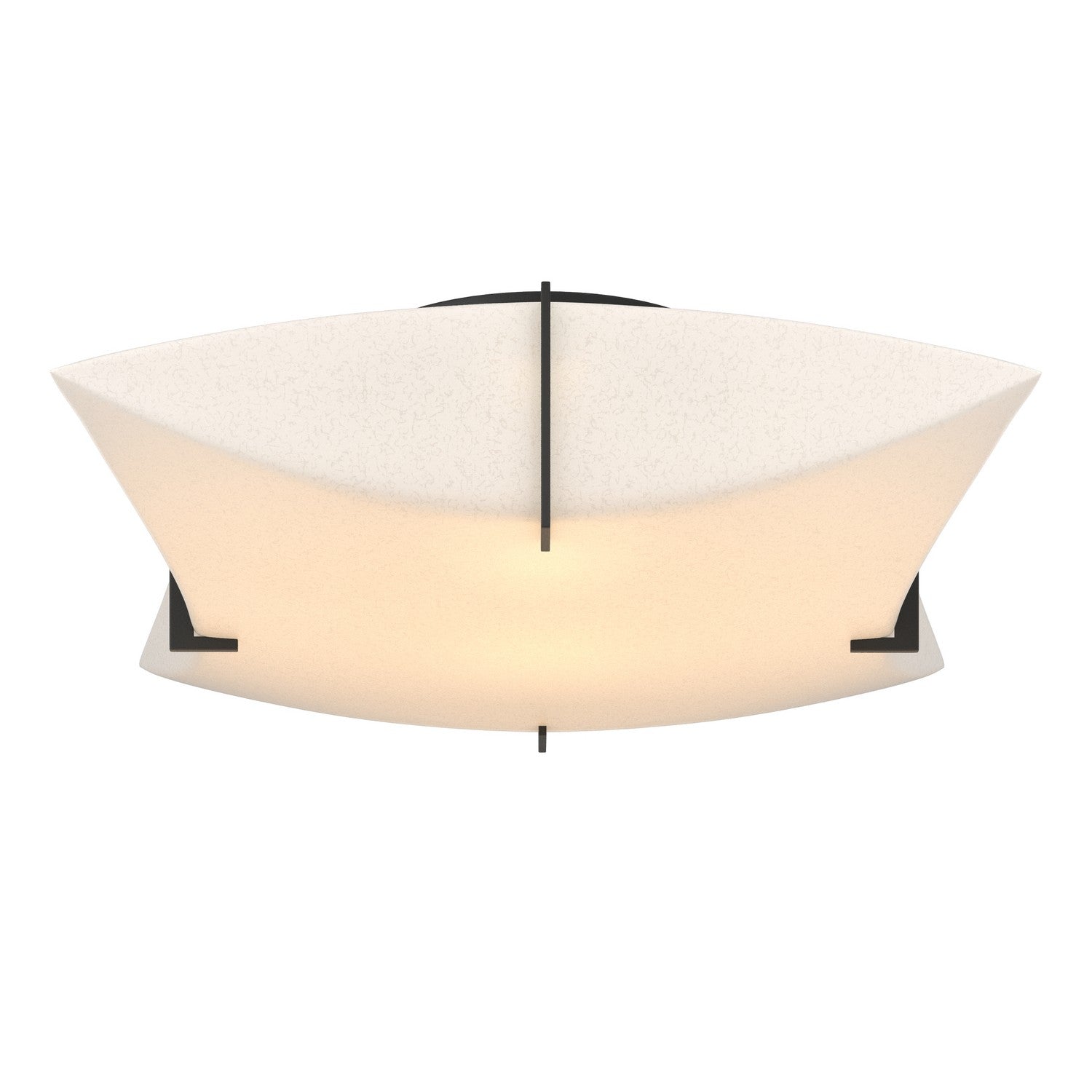 Hubbardton Forge - 126620-SKT-10-SH1999 - Two Light Semi-Flush Mount - Bento - Black