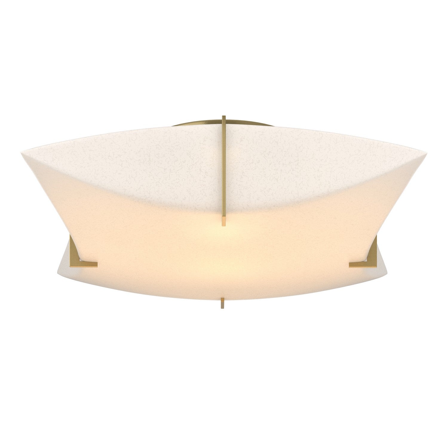 Hubbardton Forge - 126620-SKT-86-SH1999 - Two Light Semi-Flush Mount - Bento - Modern Brass