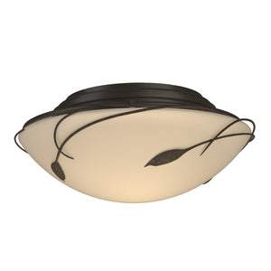 Hubbardton Forge - 126709-SKT-07-GG0098 - Two Light Semi-Flush Mount - Leaf - Dark Smoke