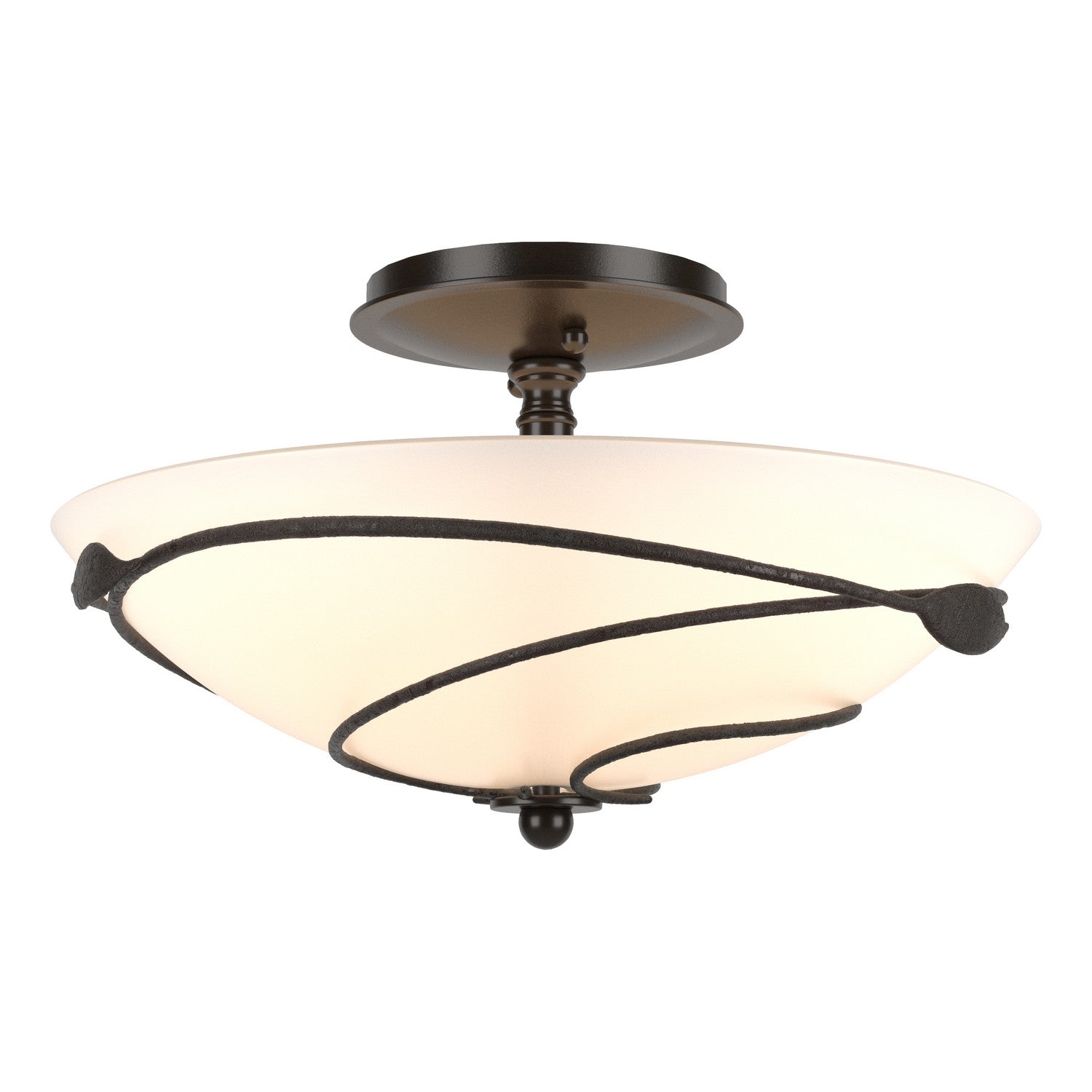 Hubbardton Forge - 126712-SKT-14-GG0048 - Forged Leaves Semi-Flush - Leaf - Oil Rubbed Bronze