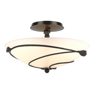 Hubbardton Forge - 126712-SKT-14-GG0048 - Two Light Semi-Flush Mount - Leaf - Oil Rubbed Bronze