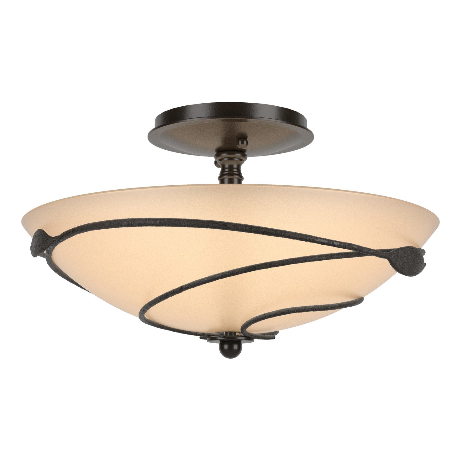 Hubbardton Forge - 126712-SKT-14-SS0048 - Forged Leaves Semi-Flush - Leaf - Oil Rubbed Bronze